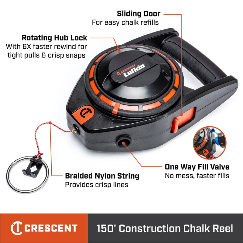 Lufkin Crescent Lufkin 150' Construction Chalk Reel - CL150 - Image 2